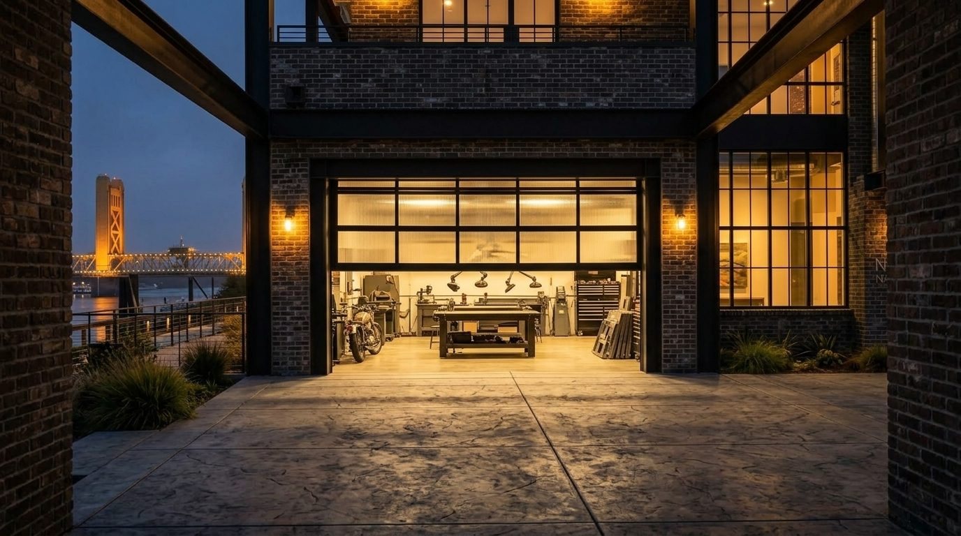 Jackson Emergency Garage Door Garage Door Gliding Open Revealing Warm Illuminated Interior